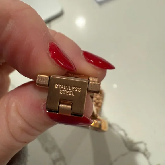 Ecclissi Round Rose Gold Stainless Steel Mother of Pearl Women's Watch - Picture 5 of 16